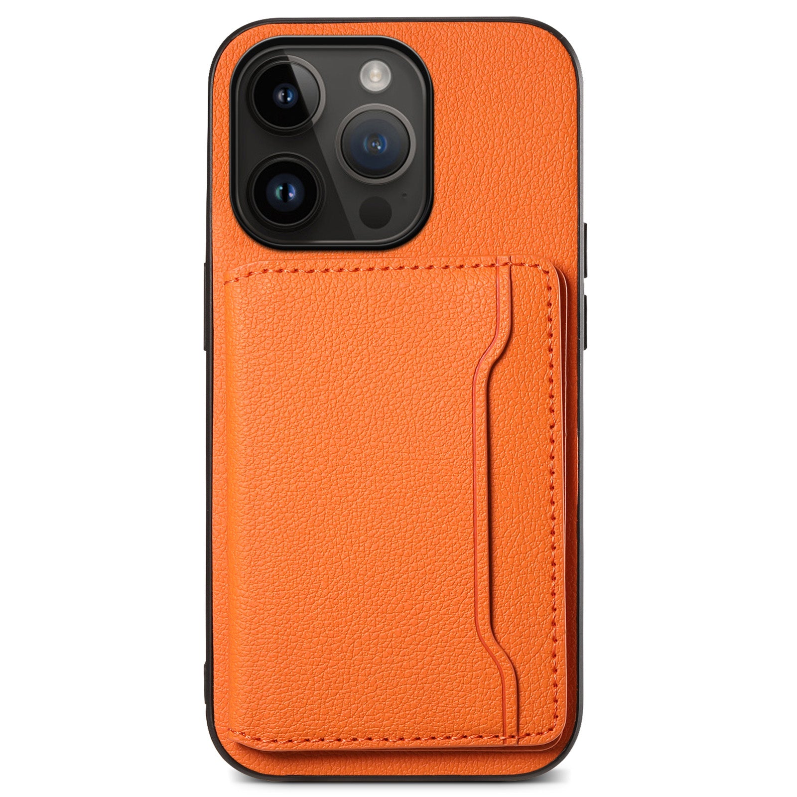 For iPhone 14 Pro Kickstand Case Card Slot Calf Texture PU+ PC+TPU Phone Case For iPhone 14 Pro Kickstand Case Card Slot Calf Texture PU+ PC+TPU Phone Case